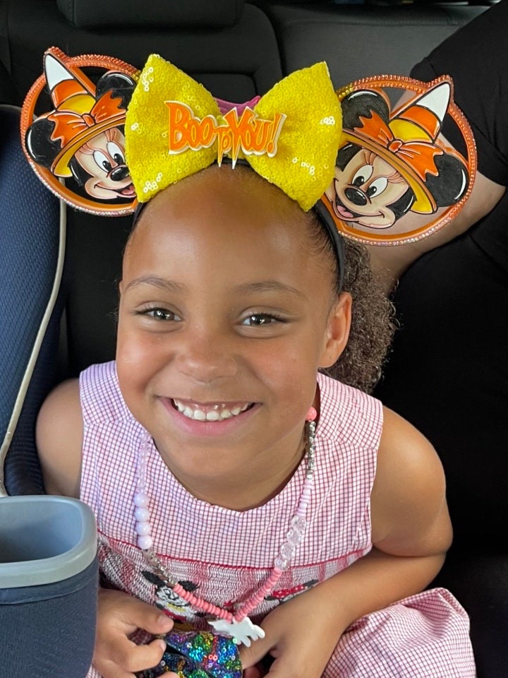 Candy Corn Minnie Ears Witch Magic: Boo to You Parade 3D Printed Minnie Ears for a Spooktacular Halloween || Deluxe