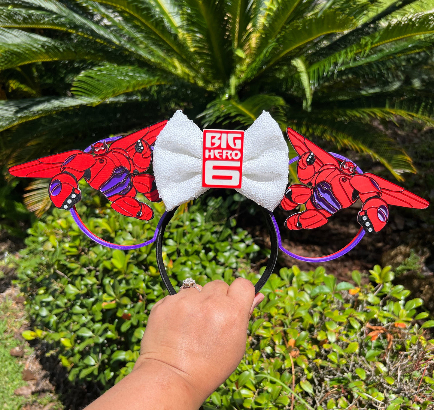 Big Hero 6 Baymax Minnie Ears: Heroic Flight Big Hero 6 3D Printed Minnie Ears || Deluxe