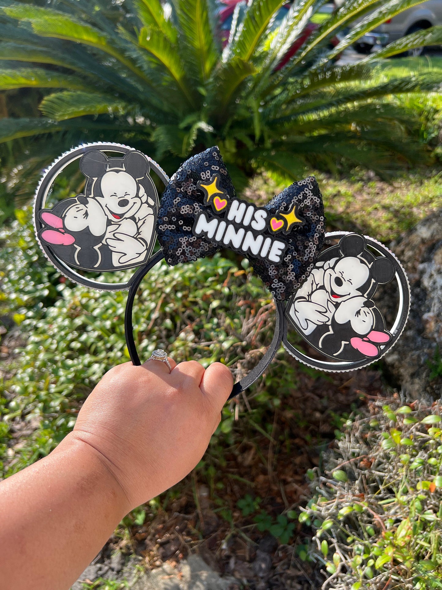 Mickey & Minnie Adorable Duo: His Minnie Mickey and Minnie Couples 3D Printed Minnie Ears