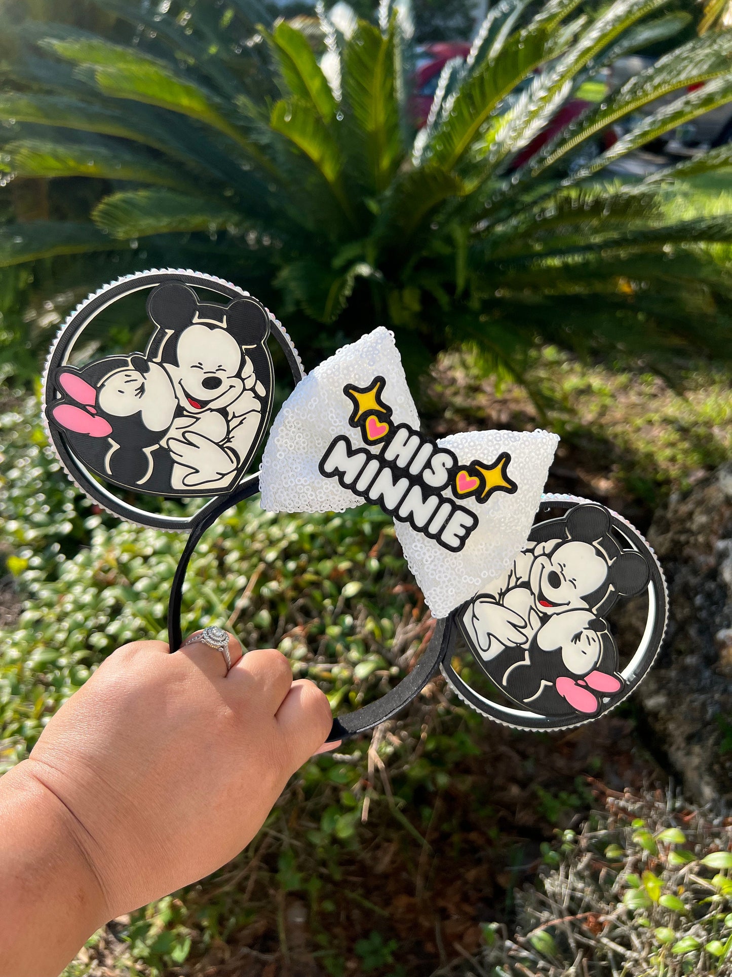 Mickey & Minnie Adorable Duo: His Minnie Mickey and Minnie Couples 3D Printed Minnie Ears
