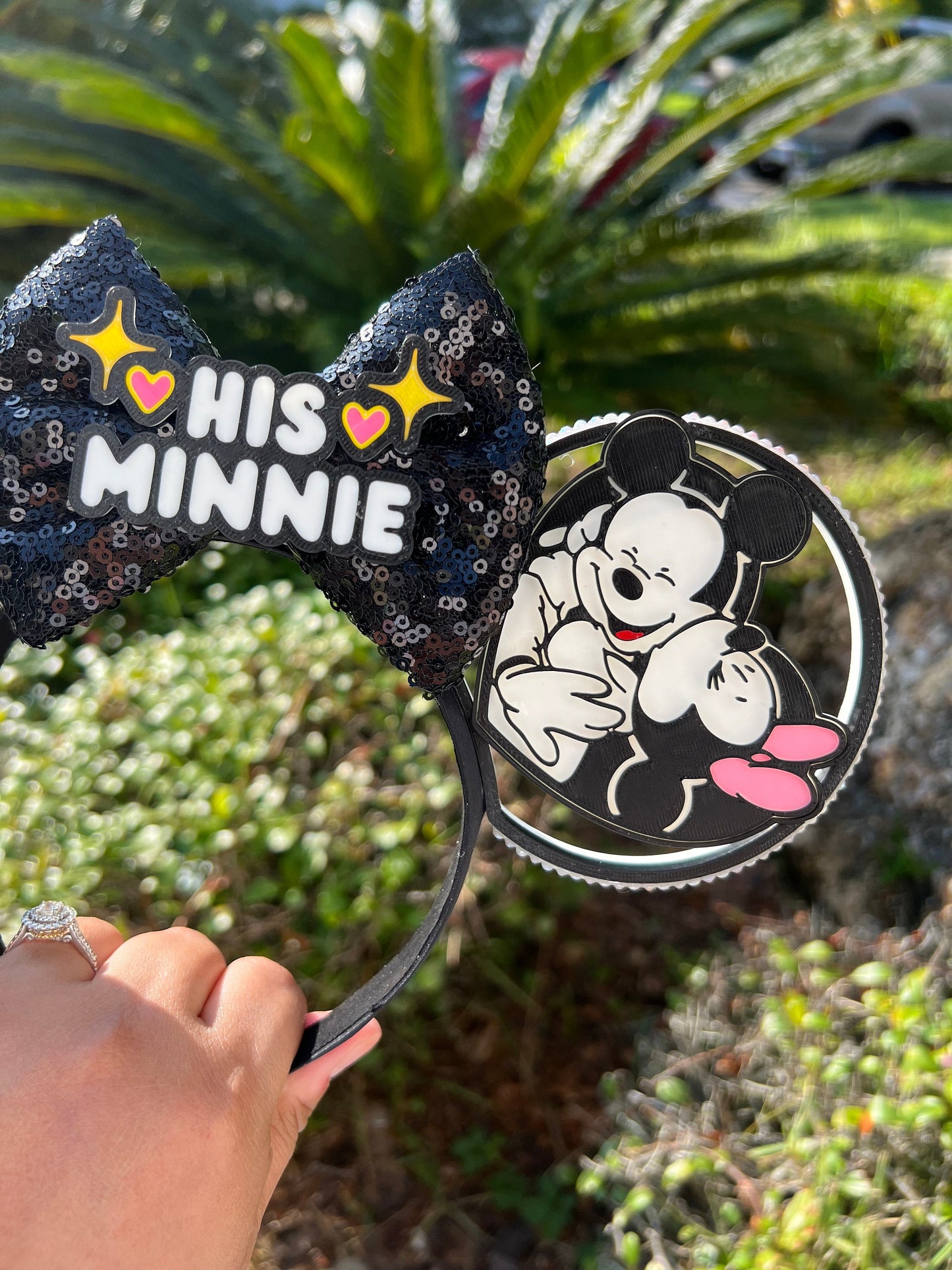 Mickey & Minnie Adorable Duo: His Minnie Mickey and Minnie Couples 3D Printed Minnie Ears