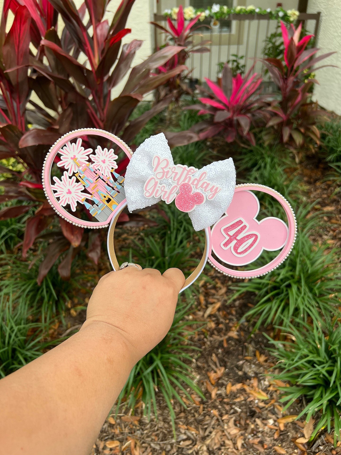 Custom 3D Birthday Minnie Ears | Personalized and Vibrant | Magical Memories | Birthday Celebration | Unique Ears | Custom Birthday Number
