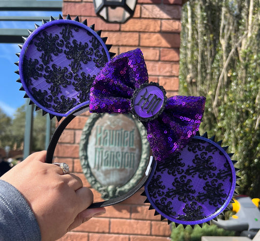 Disney Haunted Mansion Wallpaper Minnie Ears || 100 Years of Wonder  ||  3D Printed ||  Mickey Ears ||  Minnie Ears