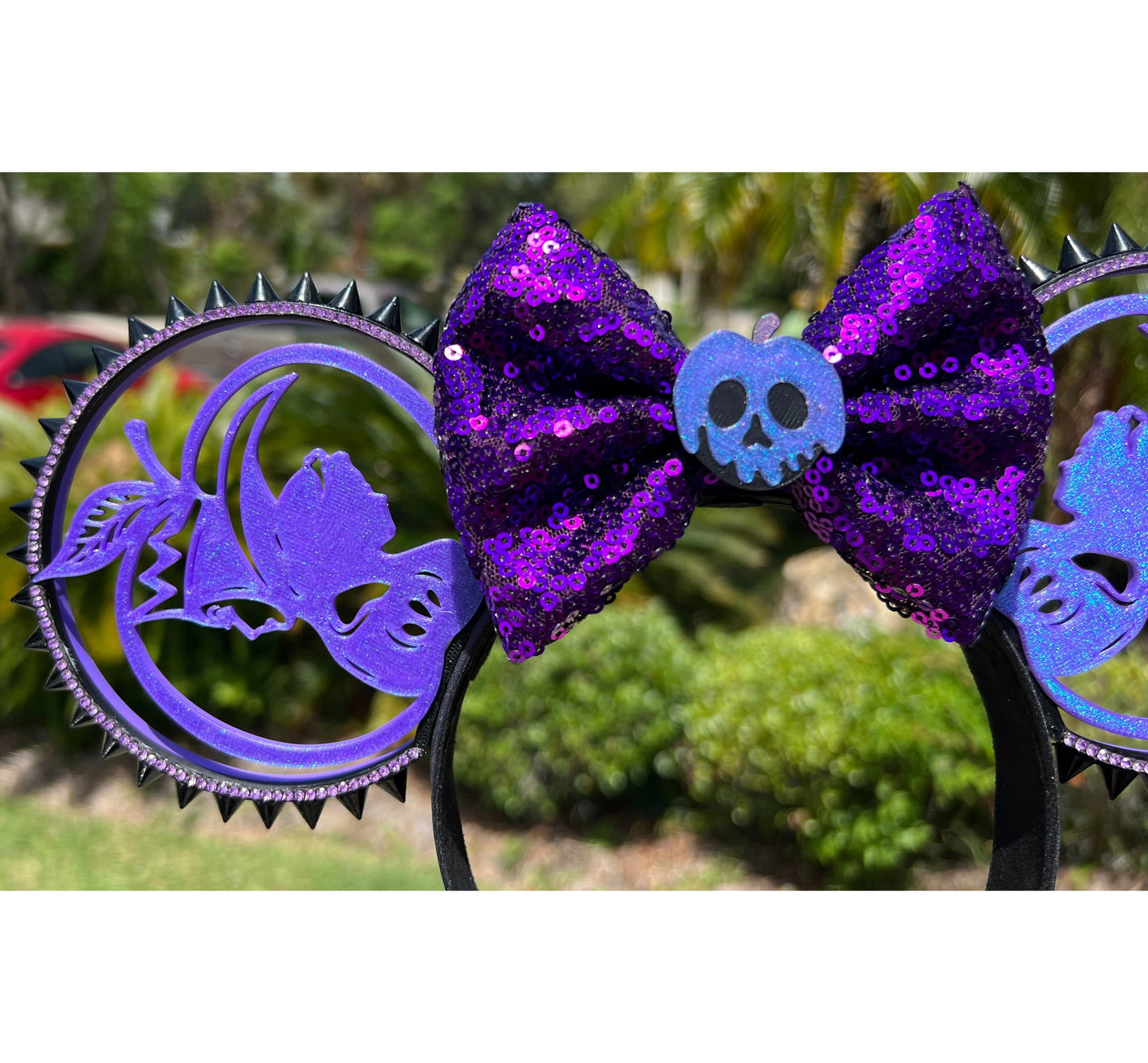Evil Queen & Snow White Purple Poison Apple Minnie Ears with Sinful Spikes ||  Deluxe