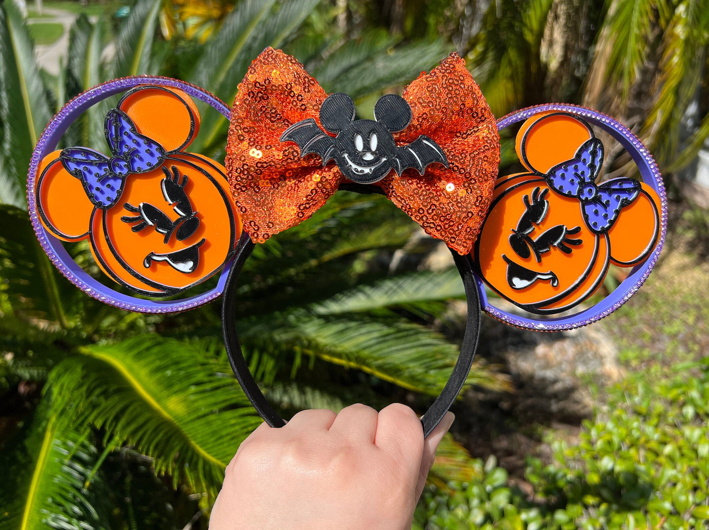 Pumpkin Minnie Ear Patch Perfection: Minnie Pumpkin Halloween Minnie Ear | Disney Inspired Accessory