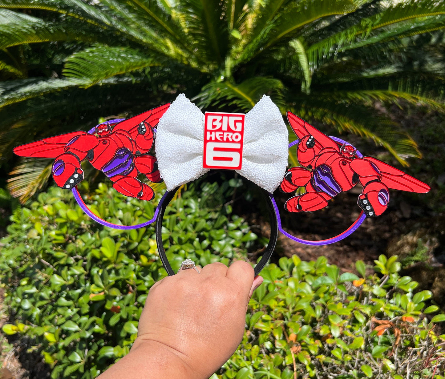 Big Hero 6 Baymax Minnie Ears: Heroic Flight Big Hero 6 3D Printed Minnie Ears ||  Deluxe