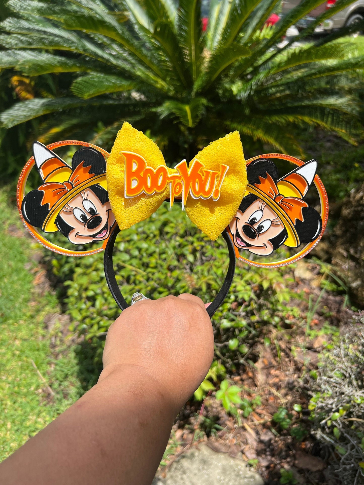 Candy Corn Minnie Ears Witch Magic: Boo to You Parade 3D Printed Minnie Ears for a Spooktacular Halloween || Deluxe