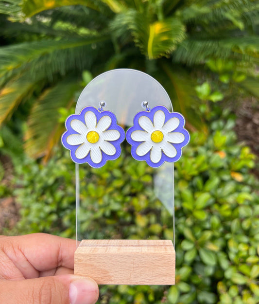 Sweet White Daisy Earrings: Handcrafted Floral Minnie Ear Accessory | Resin Dangle Earrings | Disney-inspired Jewelry | Magical Accessories