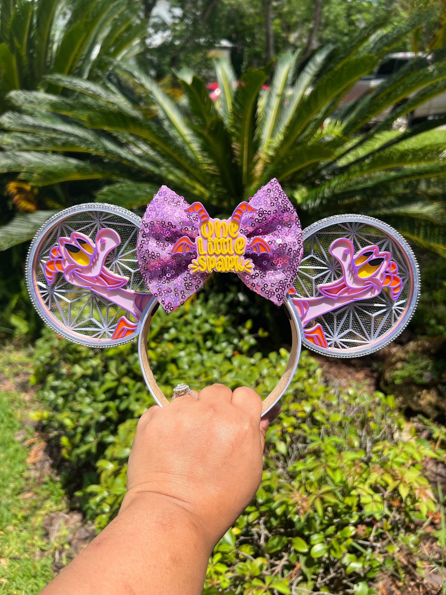 Figment Festival of Arts 3D Minnie Ears - Handcrafted Disney Accessory - One Little Spark