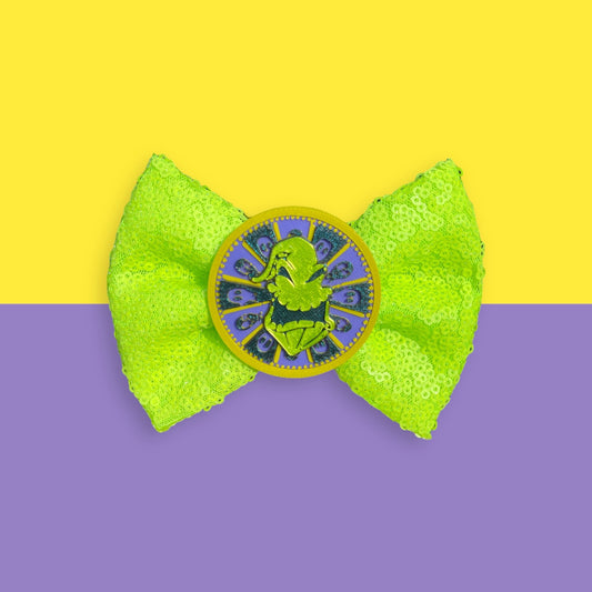 Oogie Boogie Wheel of Misfortune Bow | Nightmare Before Christmas | Halloween Hair Bow | Disney Inspired | Handmade Hair Accessory