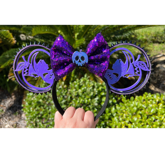 Evil Queen & Snow White Purple Poison Apple Minnie Ears with Sinful Spikes ||  Deluxe