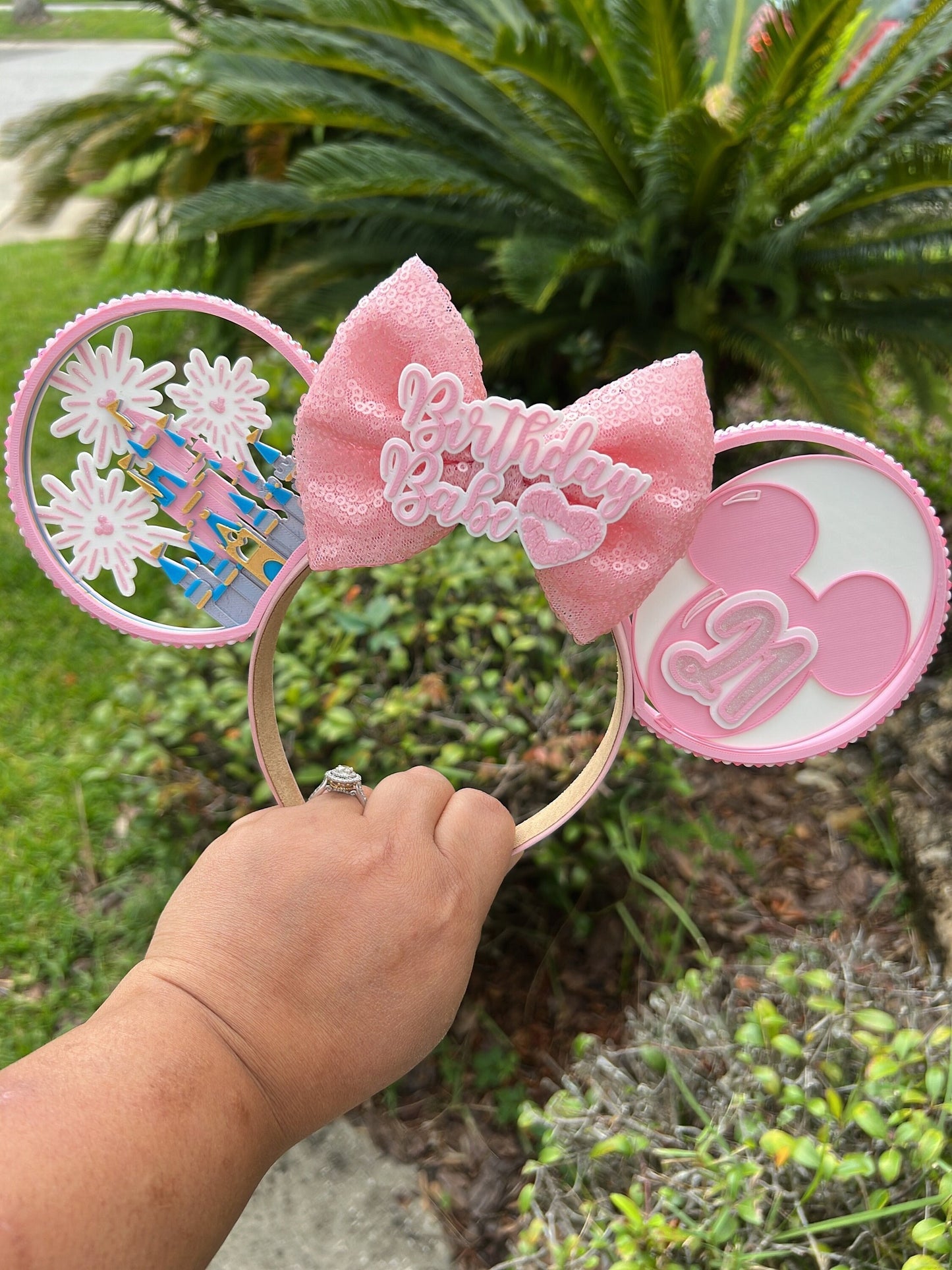 Custom 3D Birthday Minnie Ears | Personalized and Vibrant | Magical Memories | Birthday Celebration | Unique Ears | Custom Birthday Number