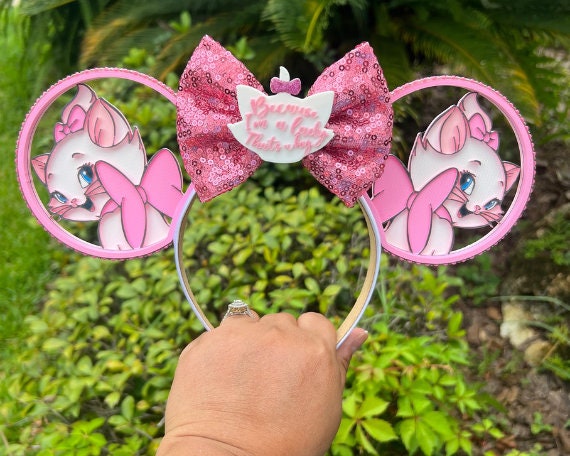 Disney Pink Marie Minnie Ears || The Aristocats Inspired || 3D Printed || Mouse Ears || Mickey Ears || Minnie Ears
