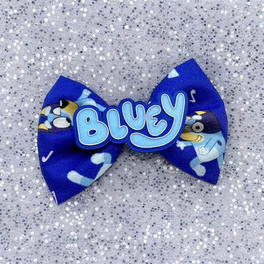 Bluey-Themed Hair Bow Clip - Fun Cartoon Dog Accessory for All Ages, Perfect for Fans and Themed Parties | Handmade Hair Accessory