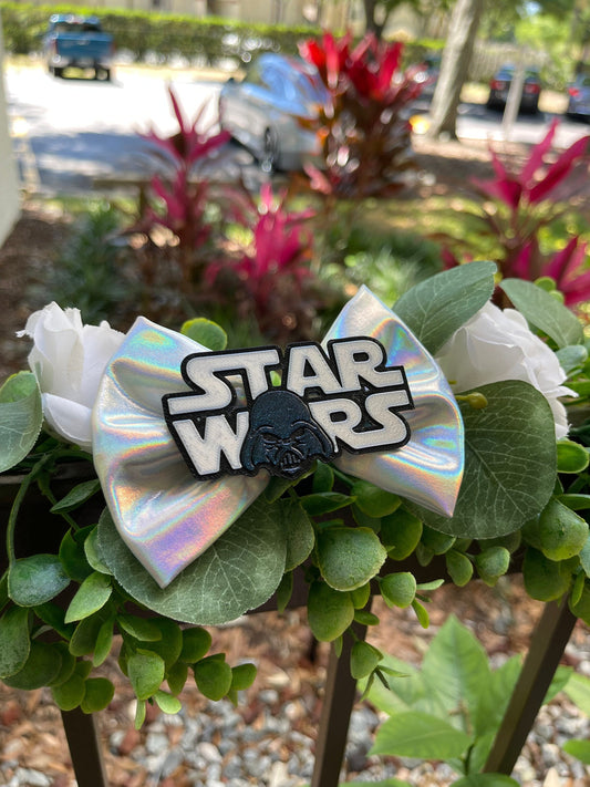 Star Wars Holographic Bow - Darth Vader Centerpiece Hair Accessory | Handmade Hair Accessory