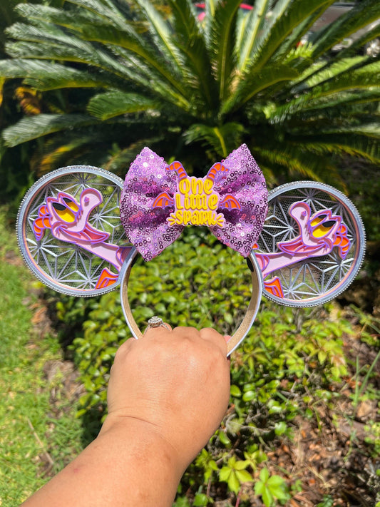 Figment Festival of Arts 3D Minnie Ears - Handcrafted Disney Accessory - One Little Spark