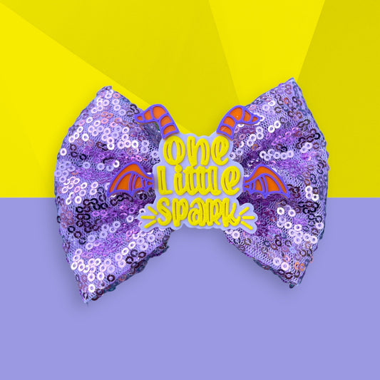 Figment One Little Spark Bow with Alligator Clip | Disney Inspired | Handmade Hair Accessory